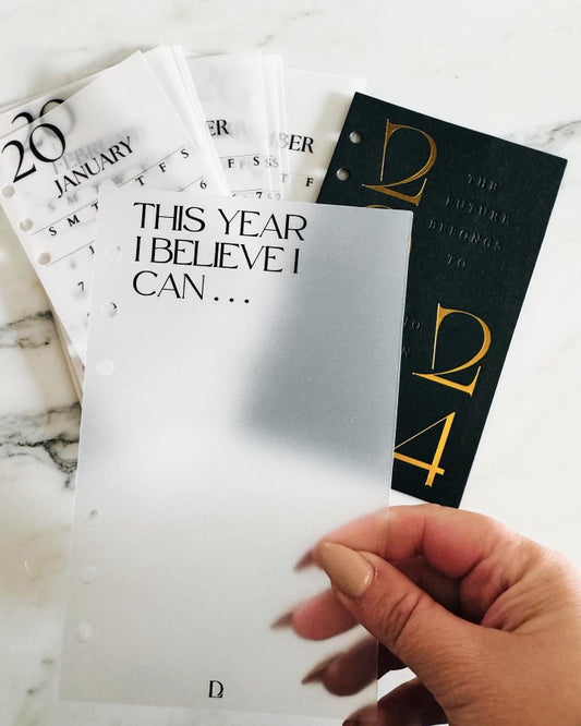 This Year I Believe I Can... A6 Frosted Dashboard