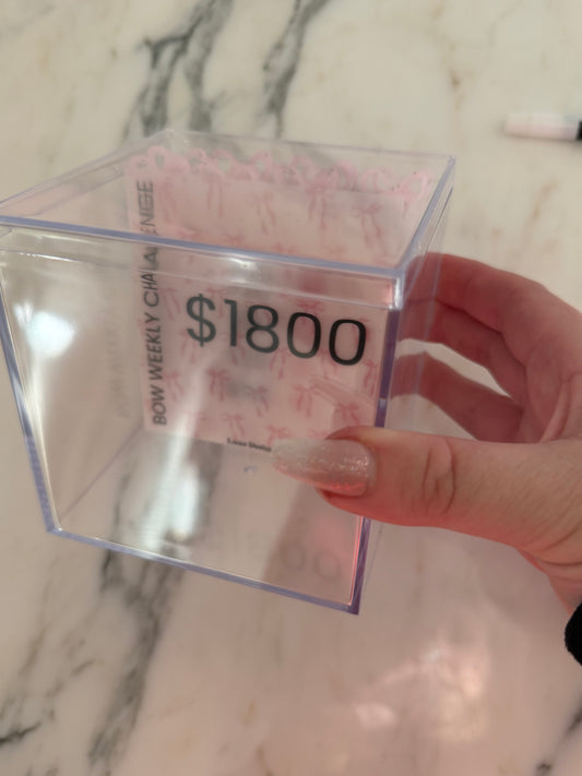 1800 Bow Acrylic Vellum Savings Box
