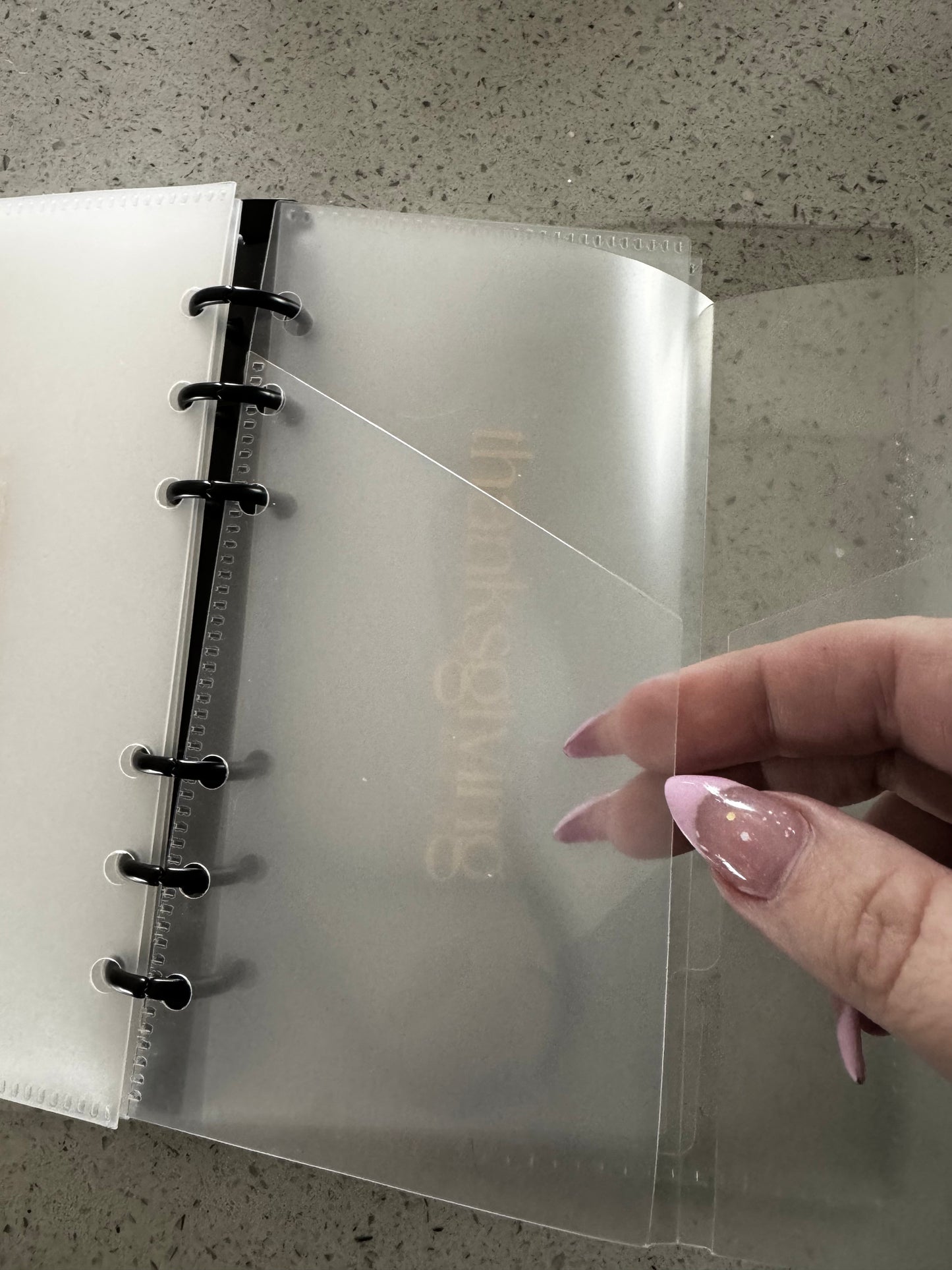 Cash Envelope folder clear a6