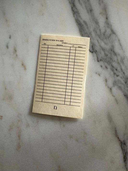 A7 Cardstock sinking funds tracker (set of 5)