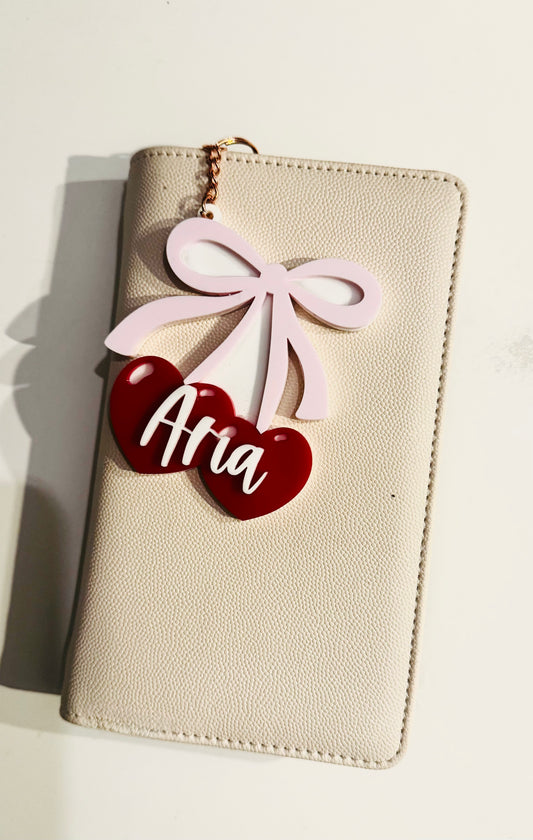 cherry bow Keychain