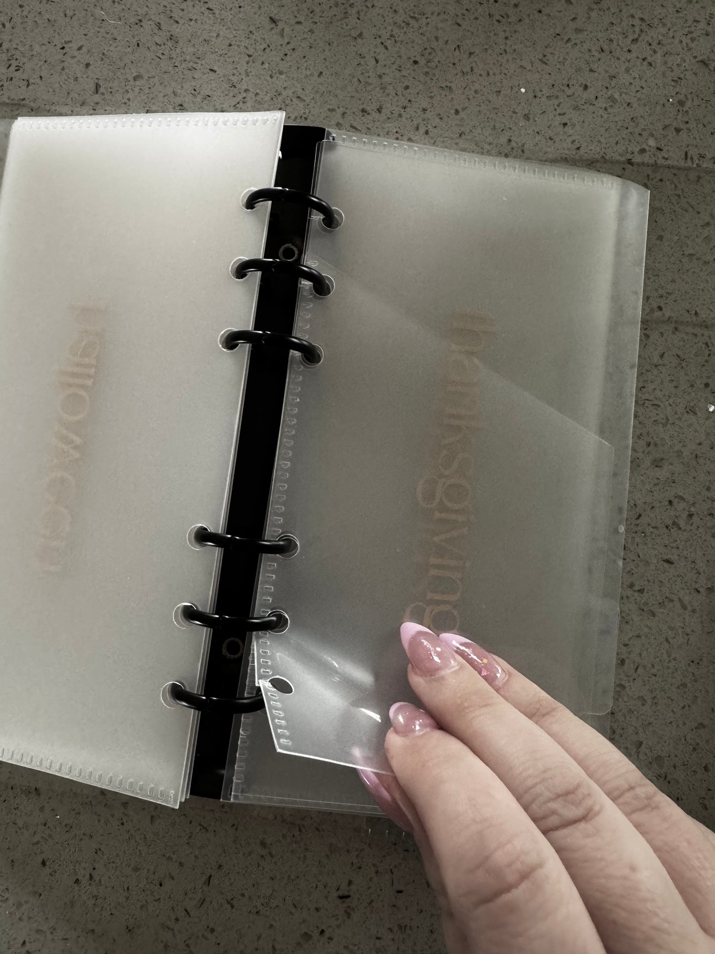 Cash Envelope folder clear a6