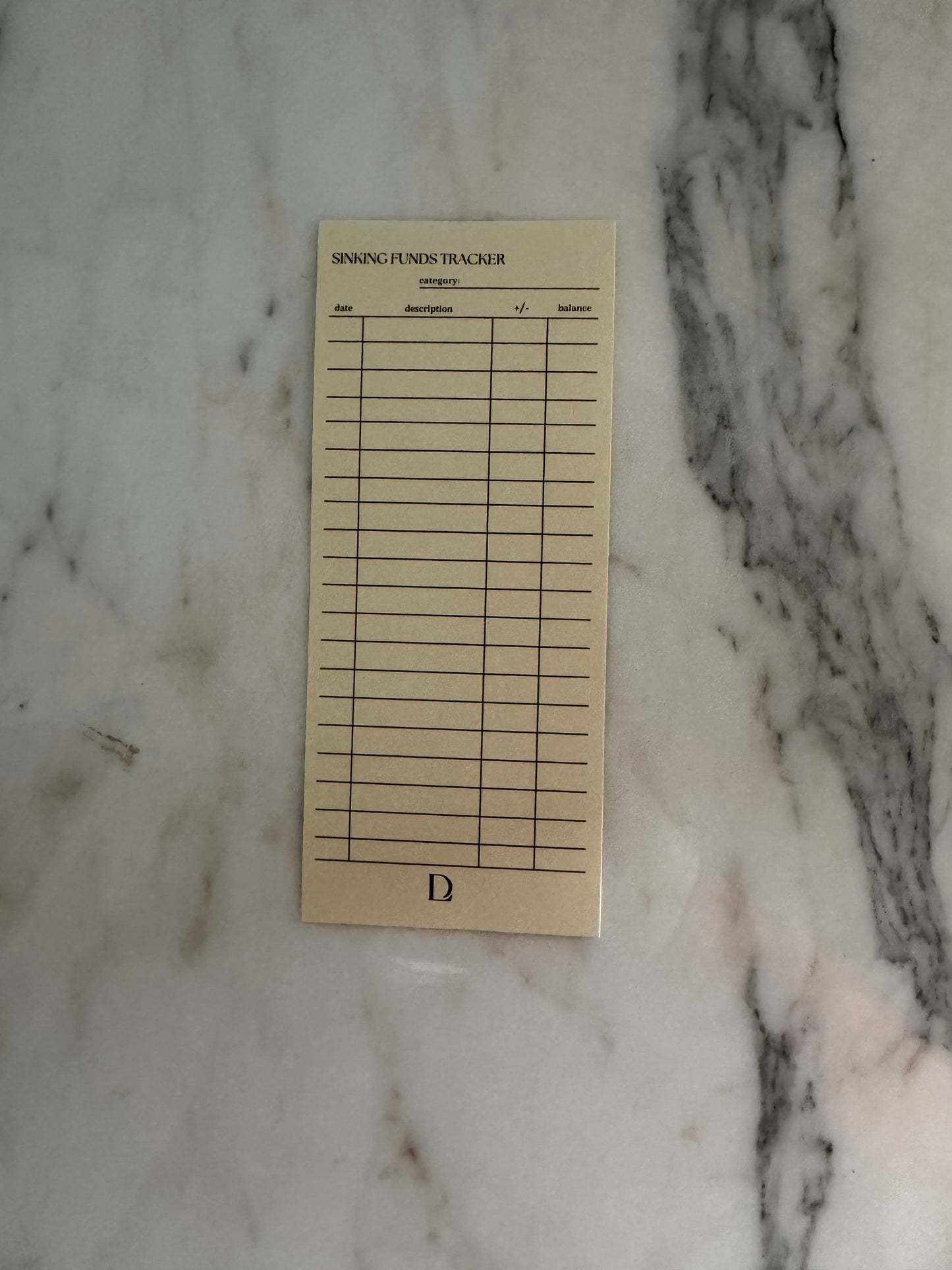 Cardstock sinking funds tracker (set of 5)