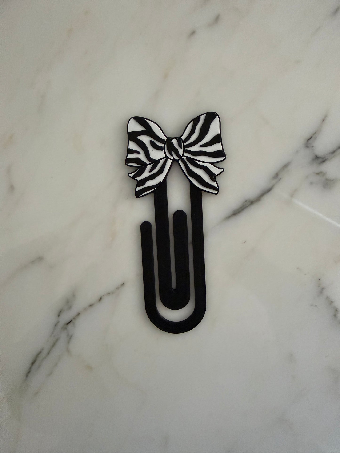 Zebra bow paper clip