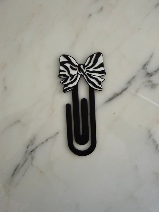 Zebra bow paper clip