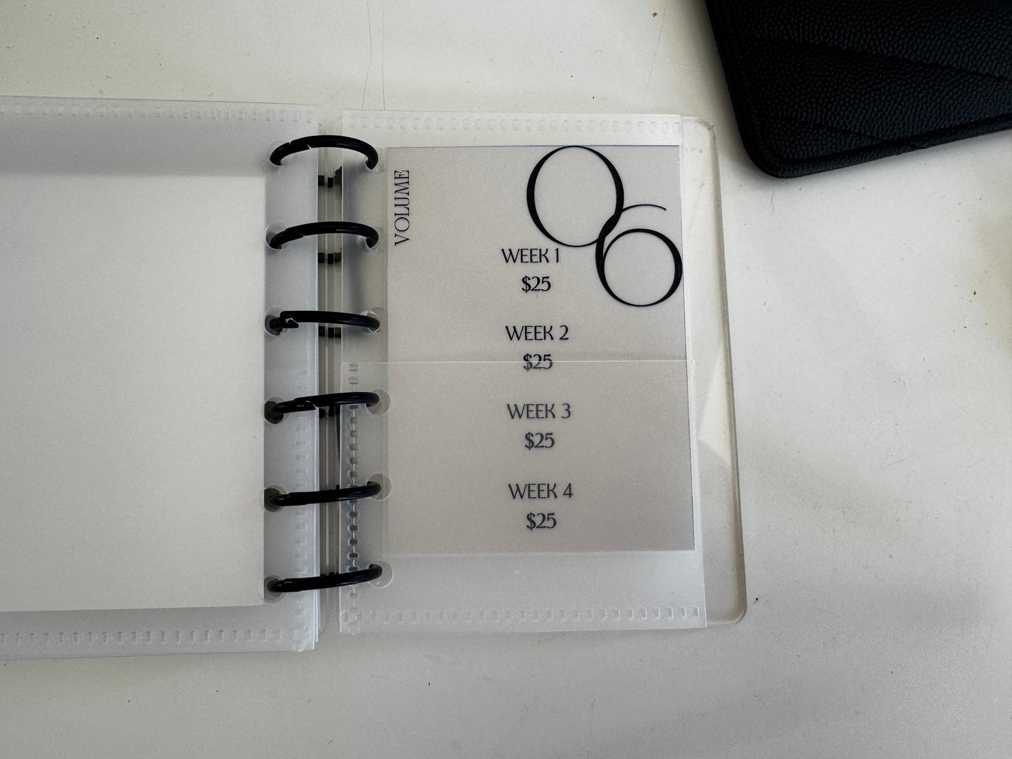 Consistency mini savings binder