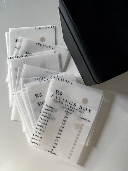 Updated 3k Acrylic matte Vellum Savings Box