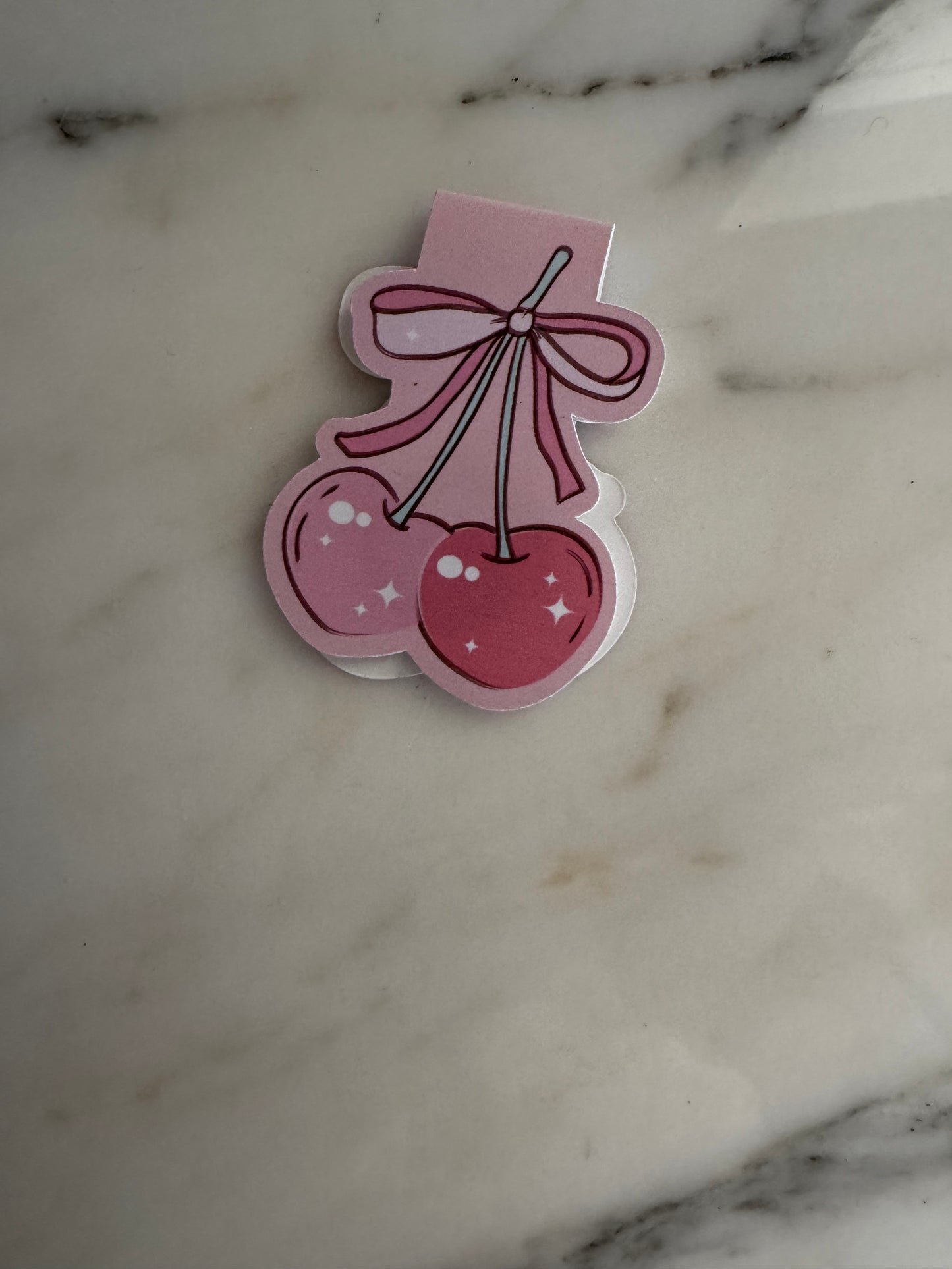 Magnetic cherries bookmark