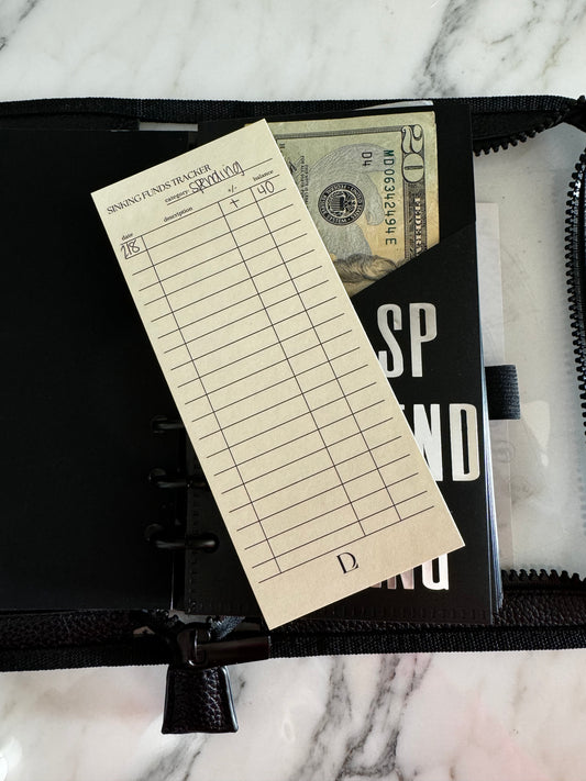Cardstock sinking funds tracker (set of 5)