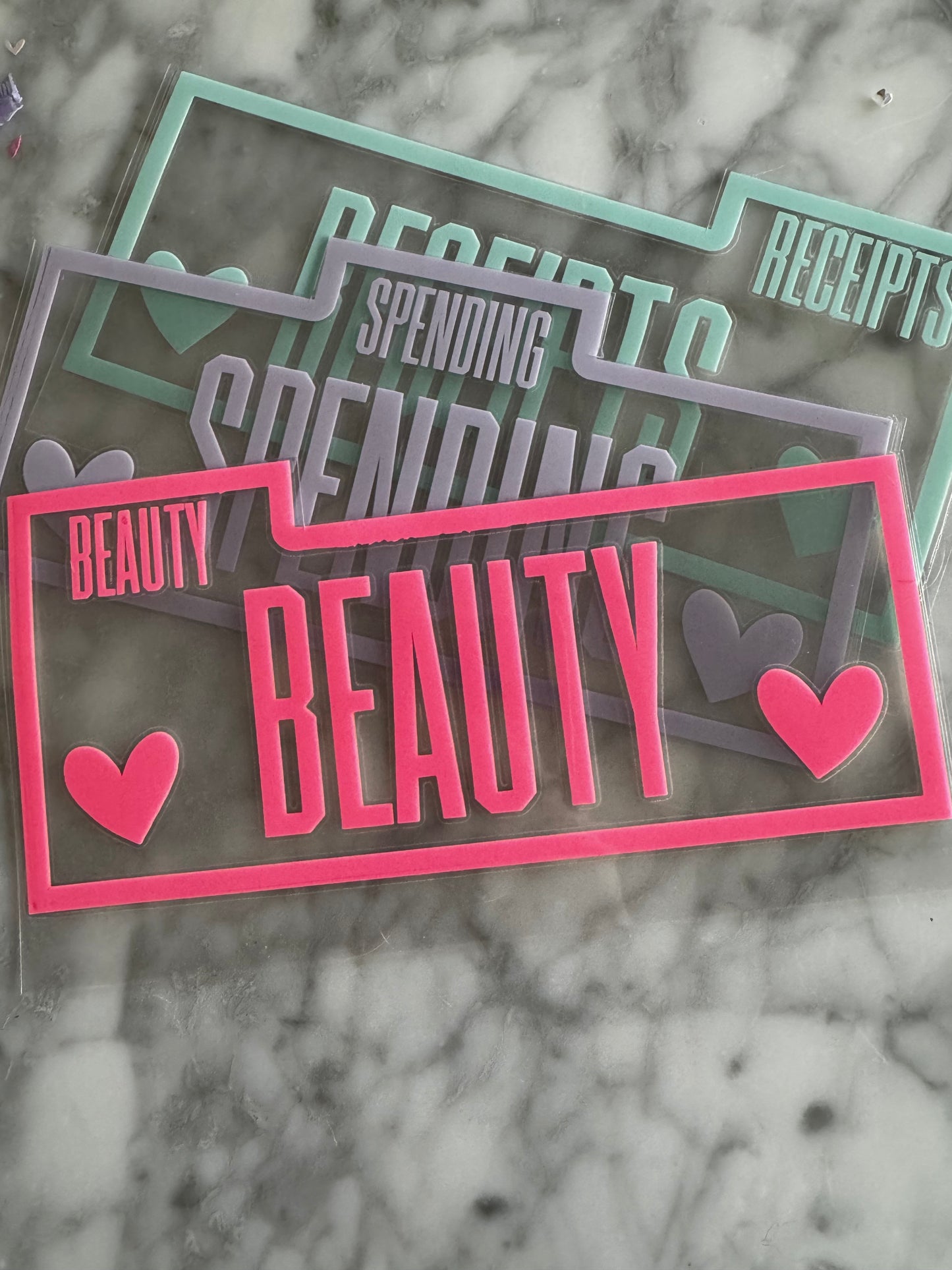 Heart Divider Cash Envelopes