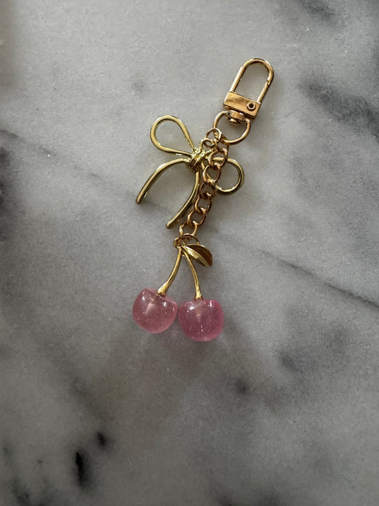 cherries bow keychain (Copy)