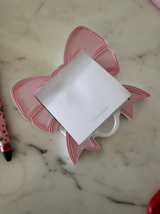 Coquette Bow sticky note holder