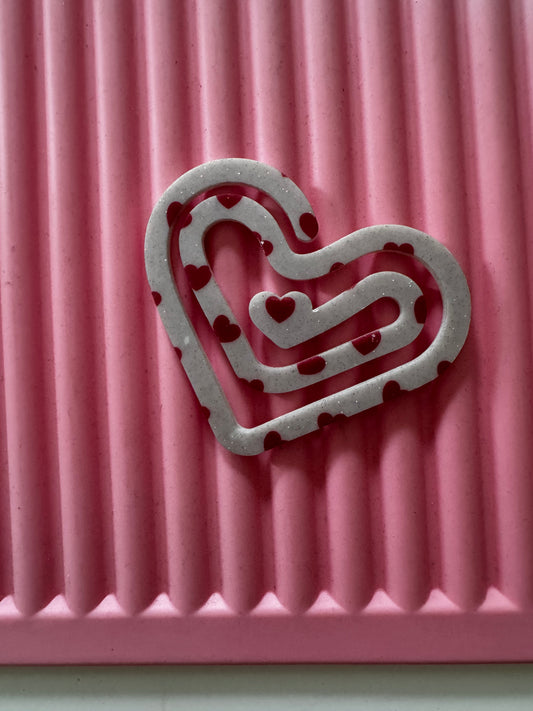 Glitter heart jumbo heart paperclip