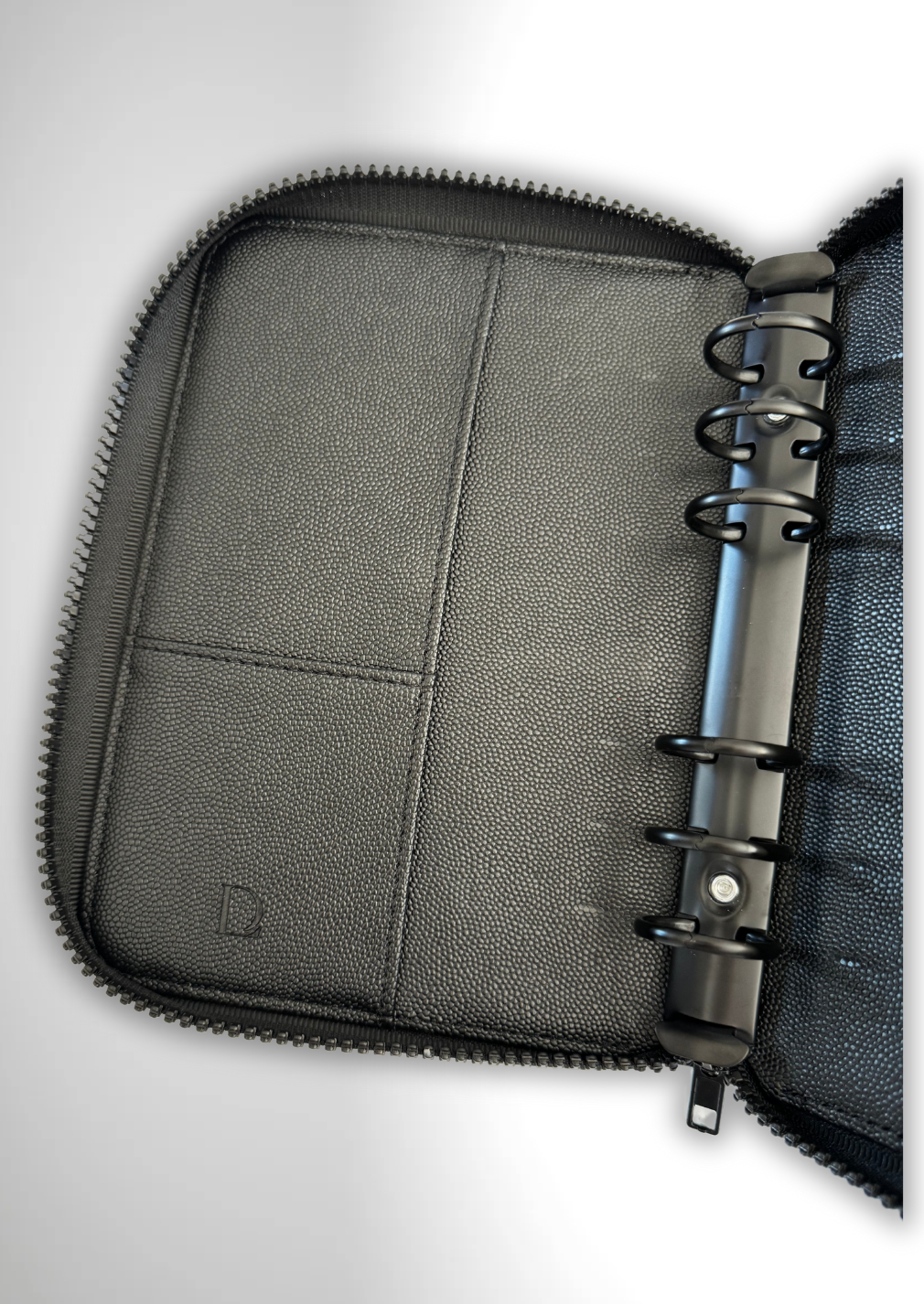 A6 Vegan Pebbled Leather Luxe Zip around Binder