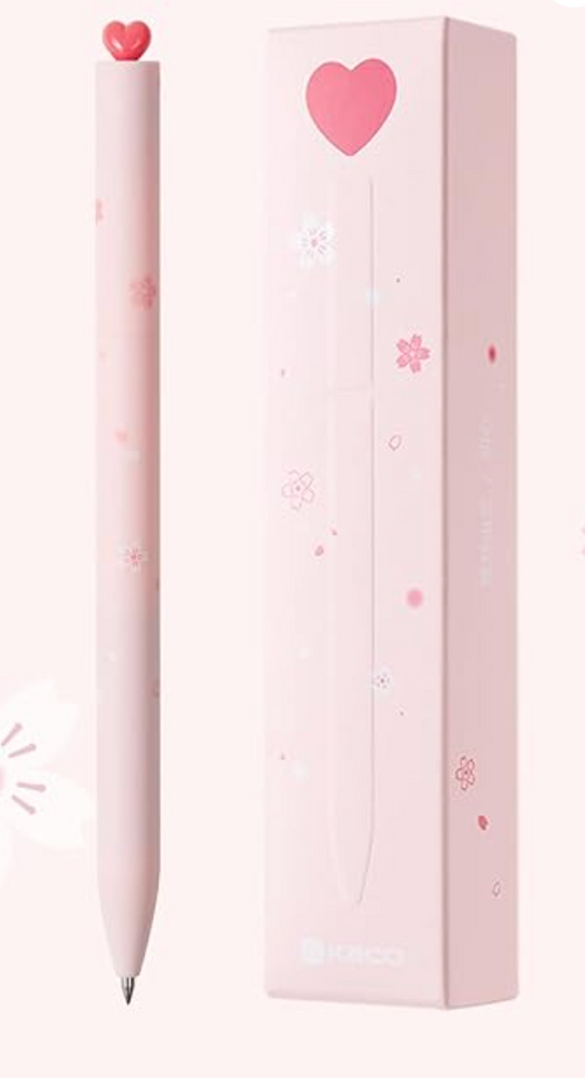 heart Pen (black ink) box set (with two refills)