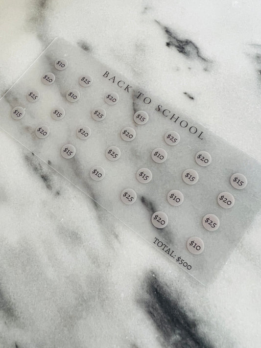 Back to School Saving Challenge