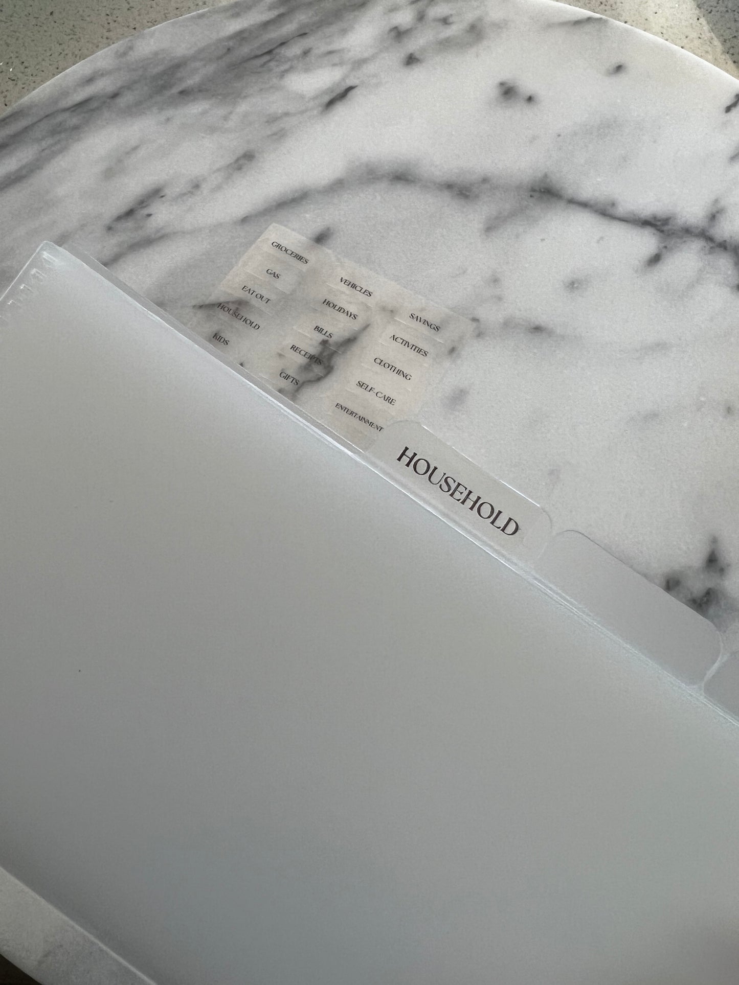 Budget sticker labels