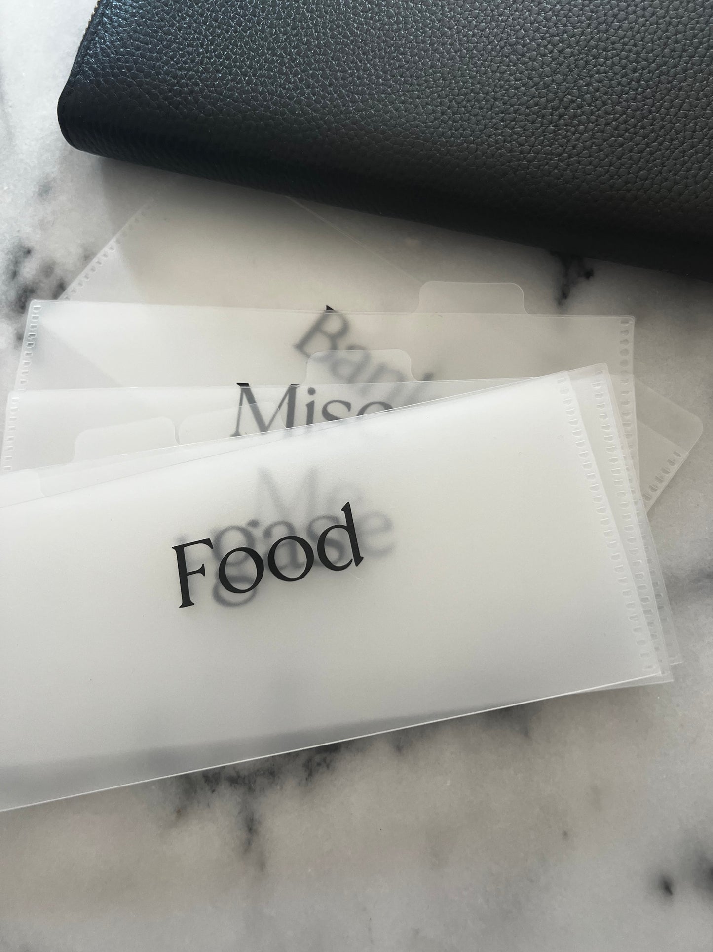 A6 wallet Envelope frosted dividers set of 6