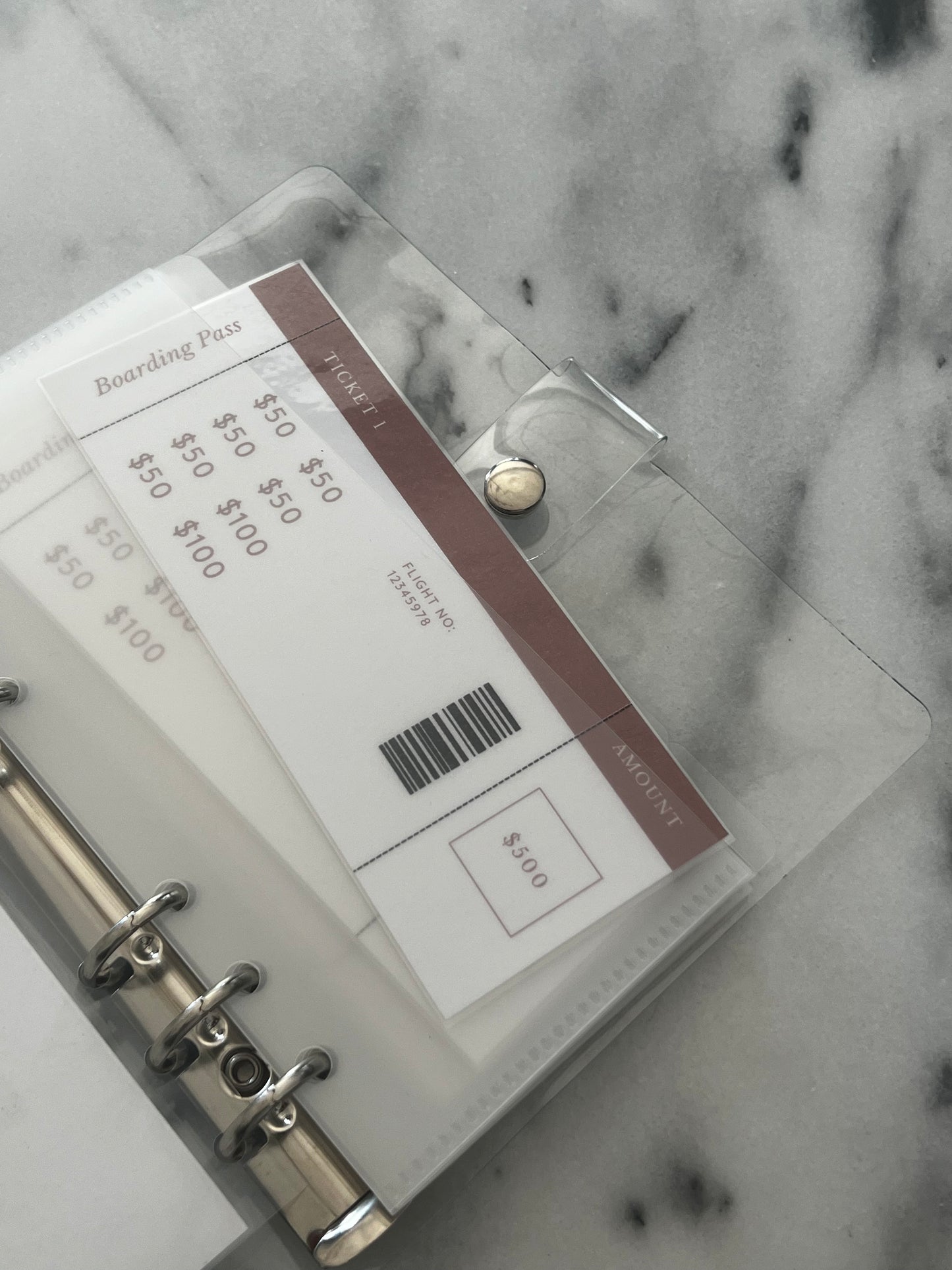 Vacation savings binder