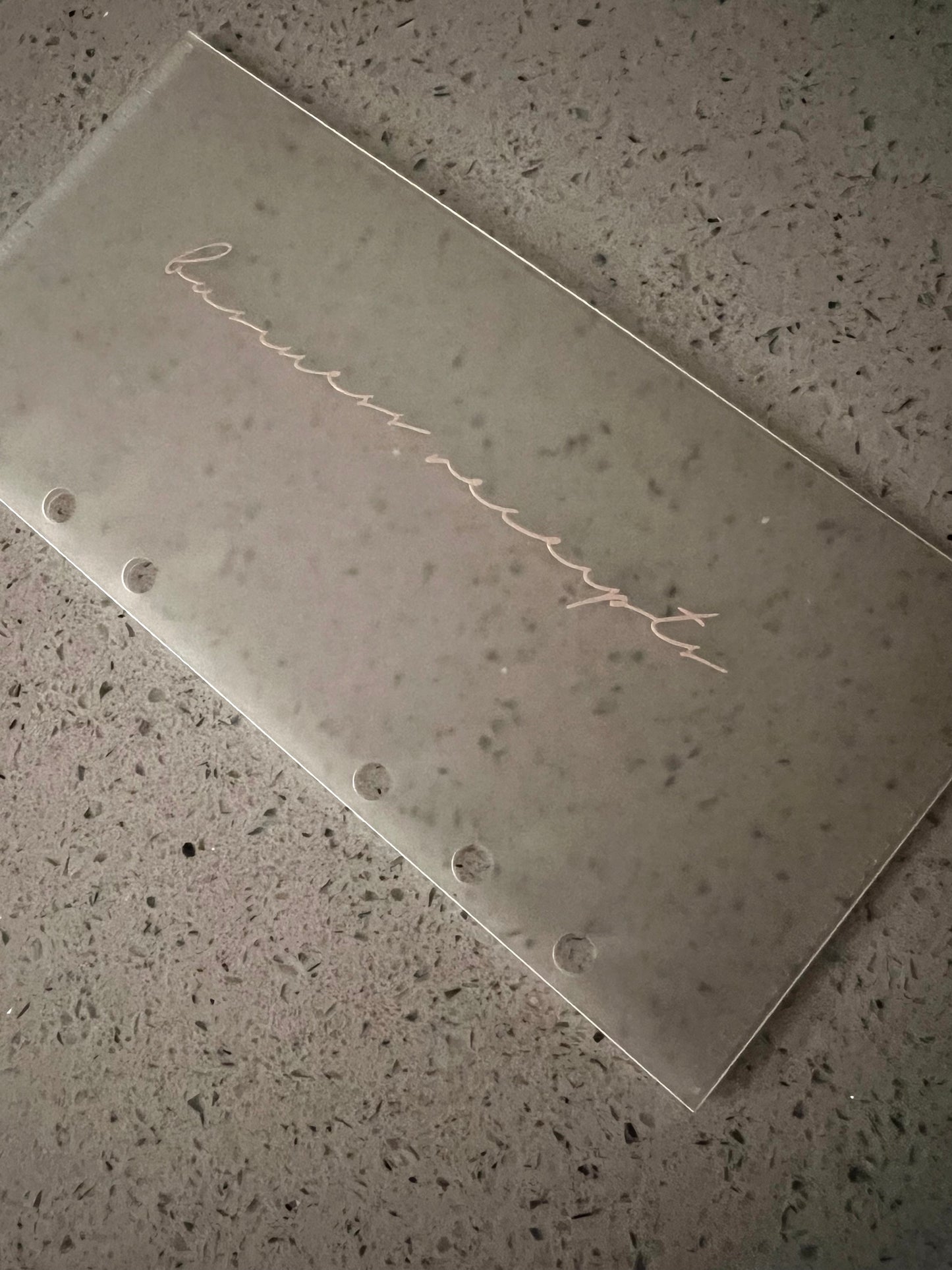 PVC and plastic A6 hole punched envelope