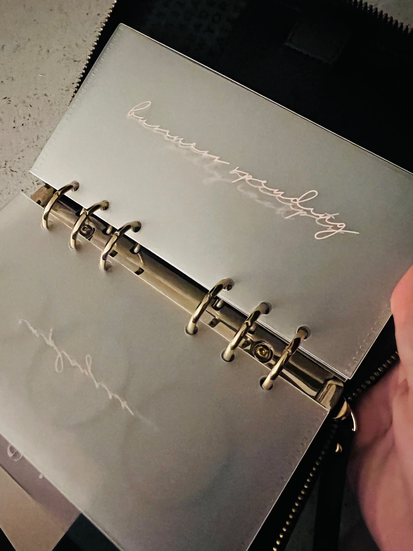 PVC and plastic A6 hole punched envelope