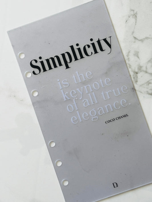 Simplicity A6 frosted dashboard