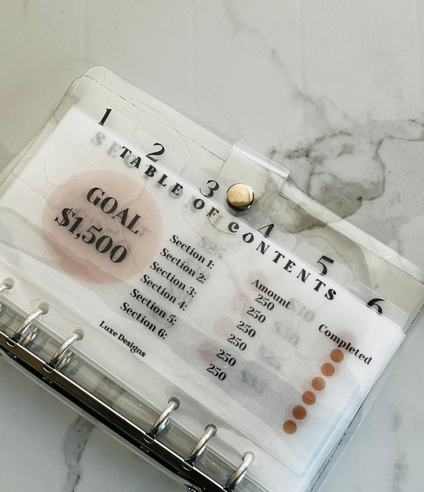 1500 savings binder