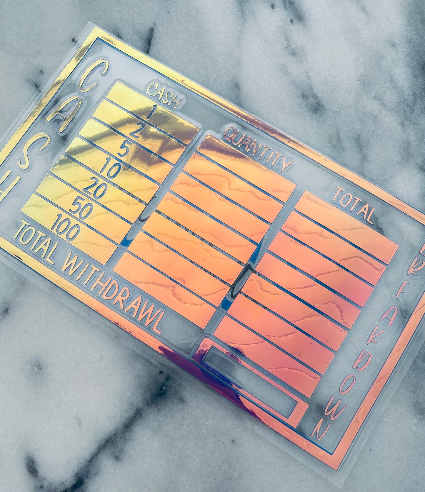 Bank Withdrawal Envelope