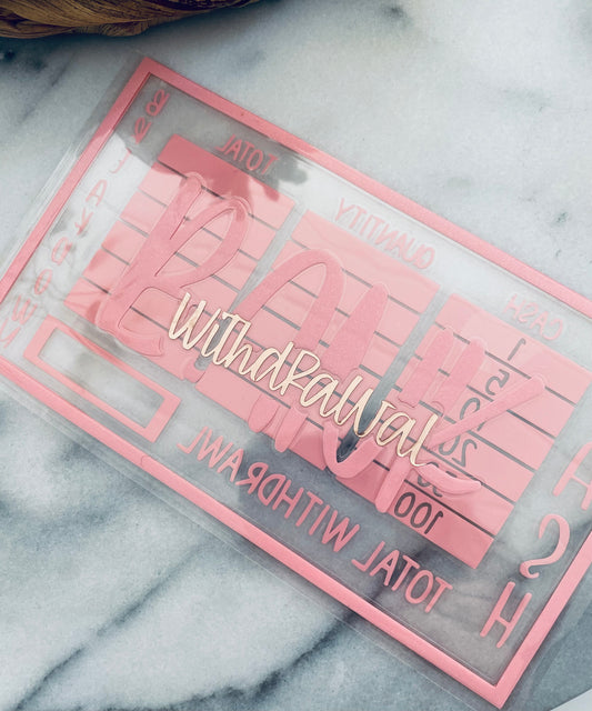 Bank Withdrawal Envelope