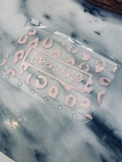 A6 Zipper Leopard Envelope