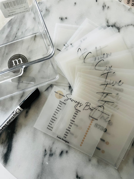 10k Acrylic Vellum Savings Box Large