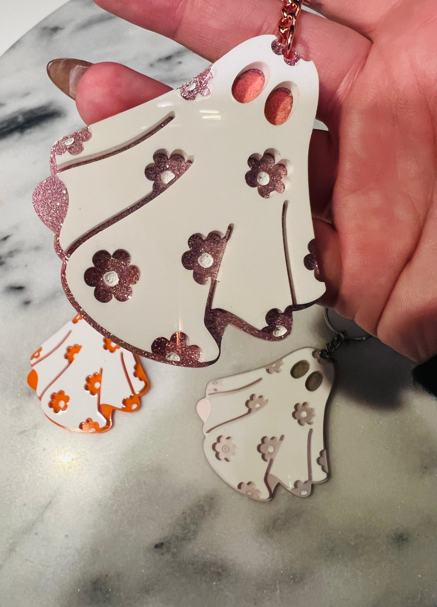 Boho Ghost Keychains