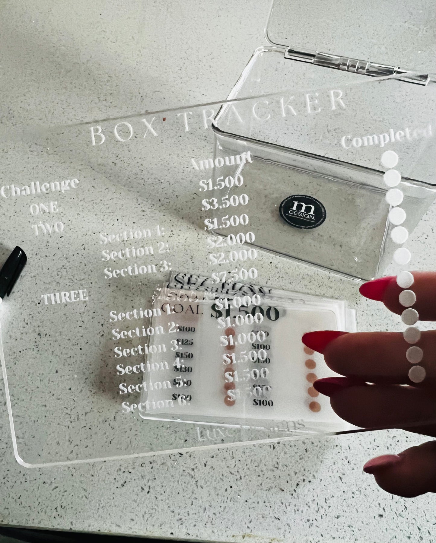 D-luxe Acrylic Vellum Savings Box