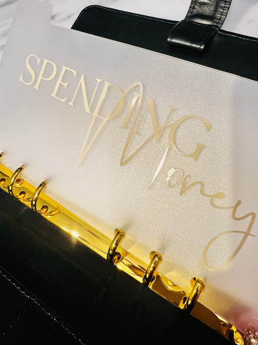 Frosted Cash Envelope dividers set of 6