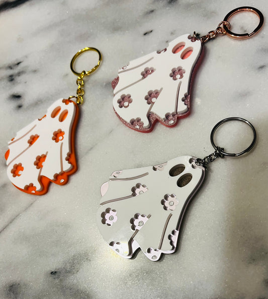 Boho Ghost Keychains