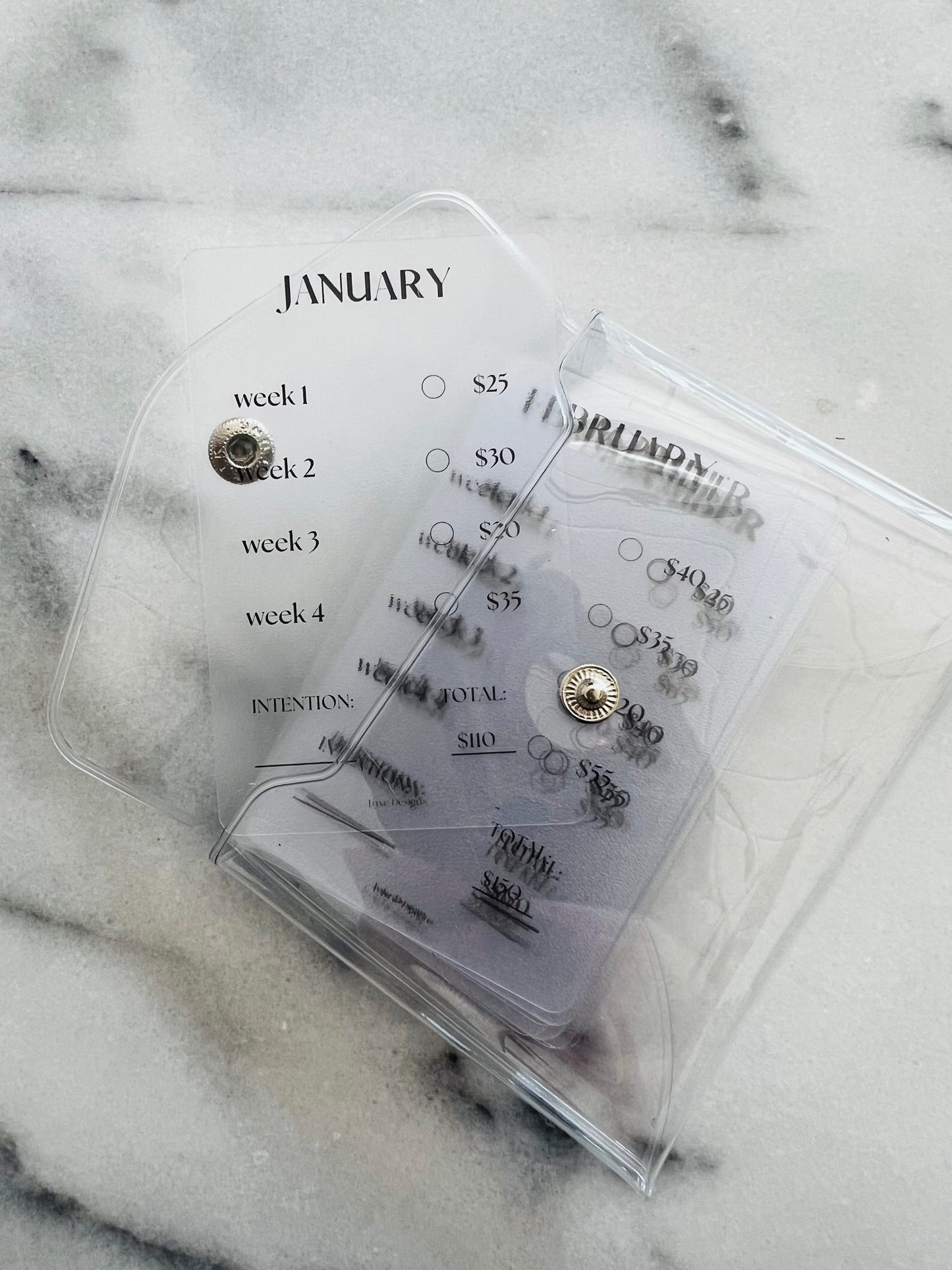 Mini monthly saving cards