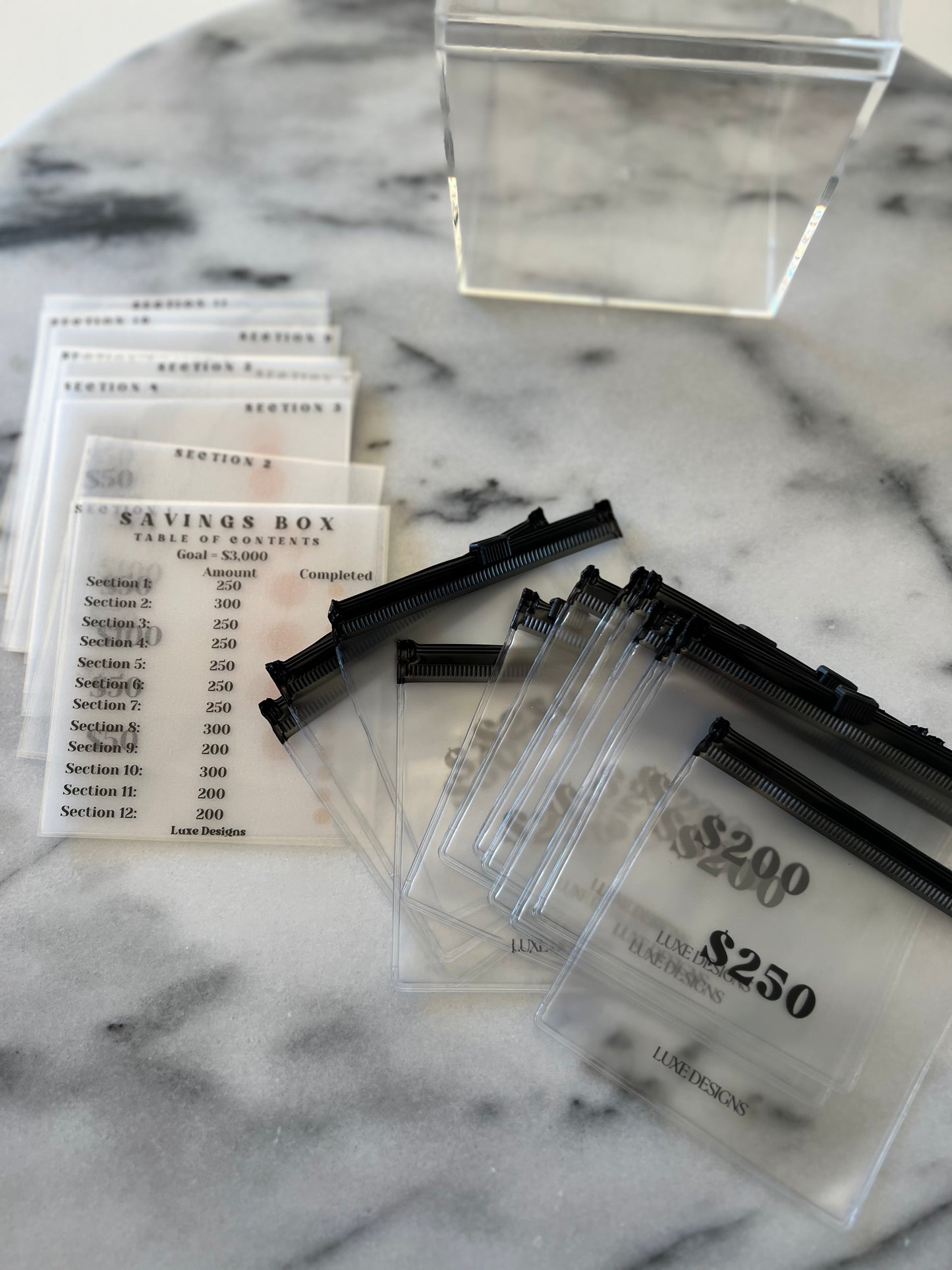 3k Acrylic Vellum Savings Box