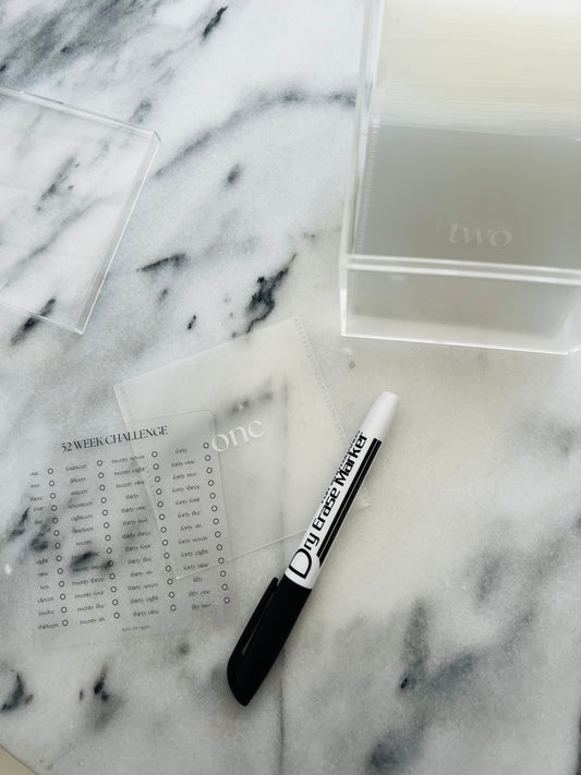 52 week Acrylic Savings Box