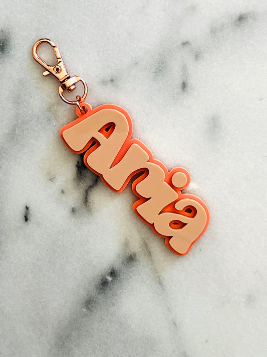 Retro customized keychain