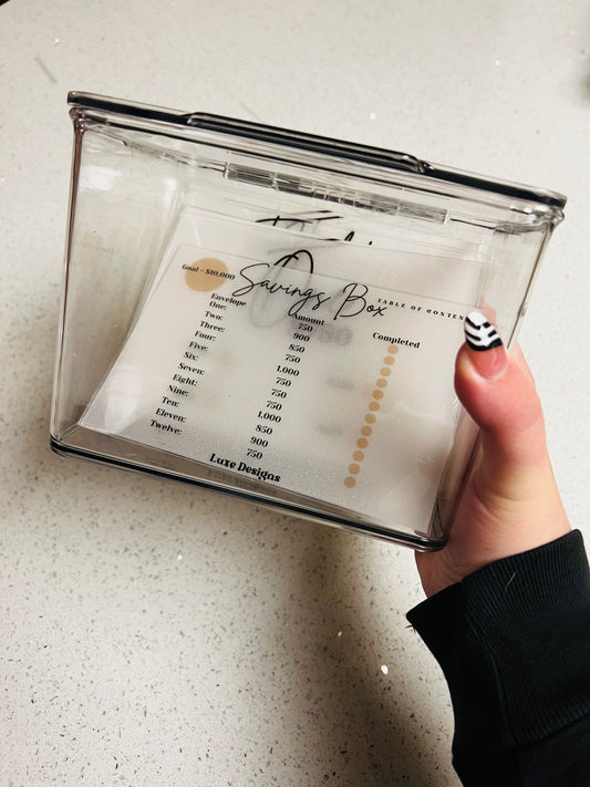 10k Acrylic Vellum Savings Box Large