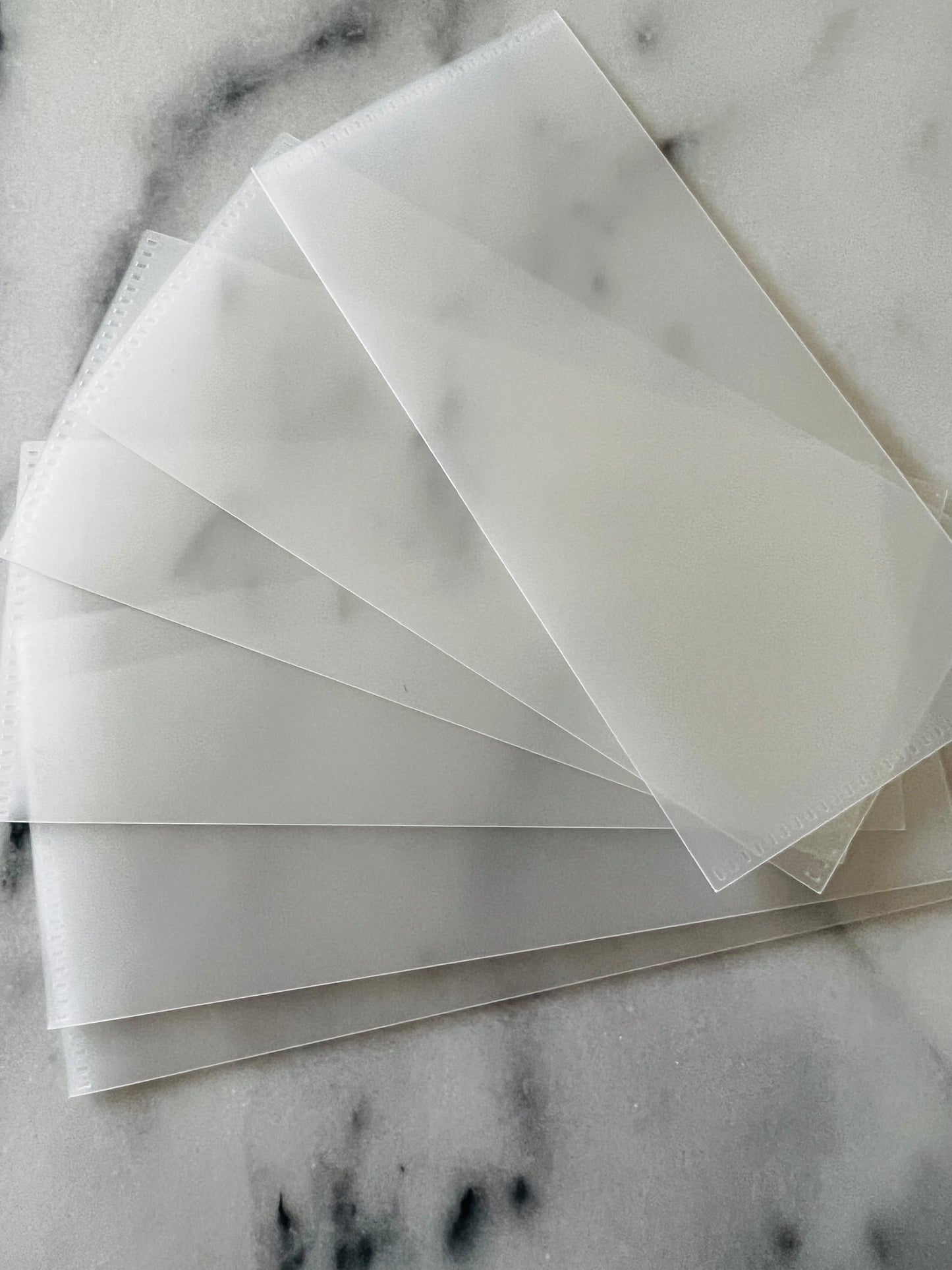 Plastic vinyl sleeves set of 6