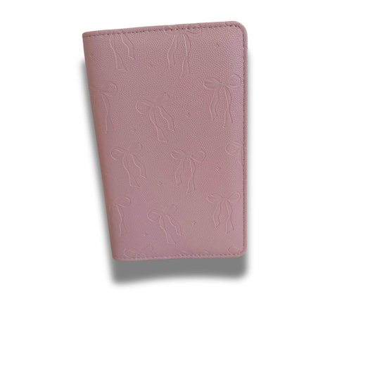 A6 Slim Vegan Pebbled BOW Leather binder