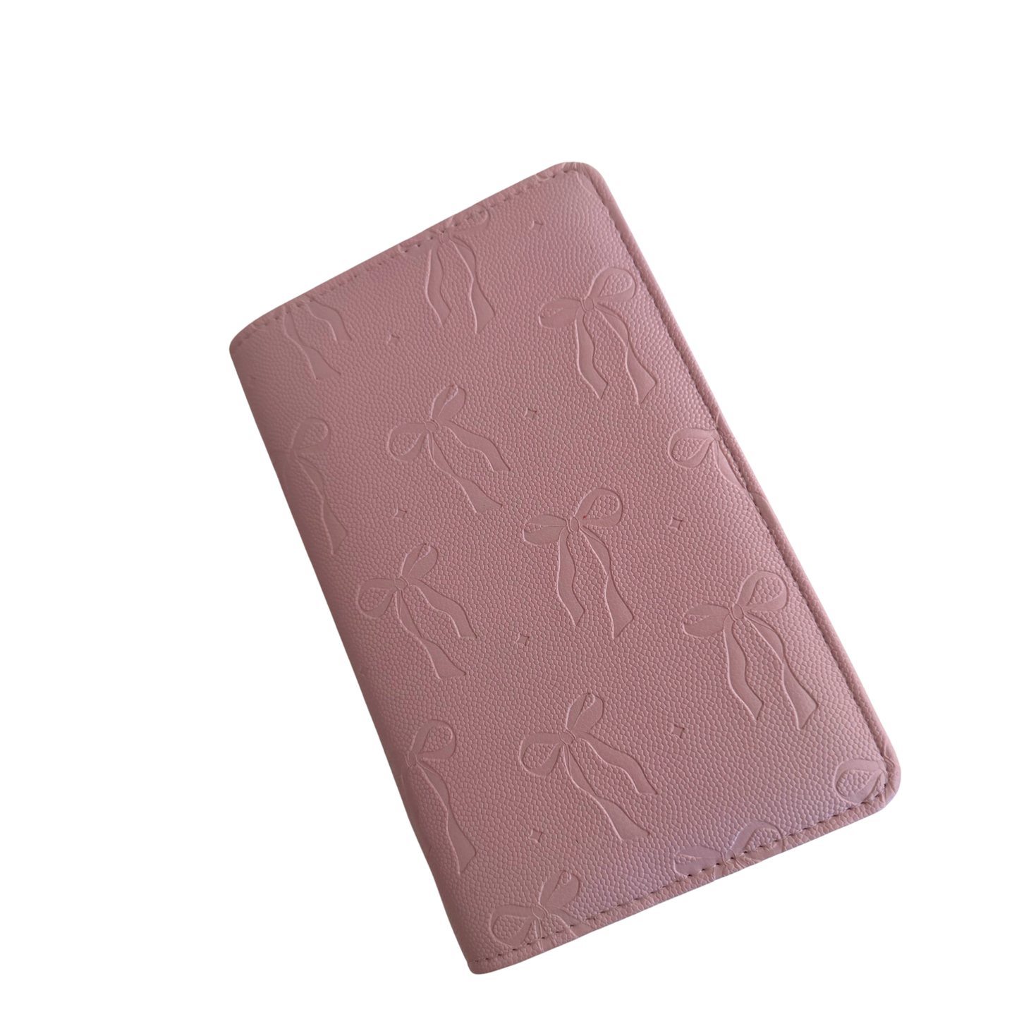 A6 Slim Vegan Pebbled BOW Leather binder