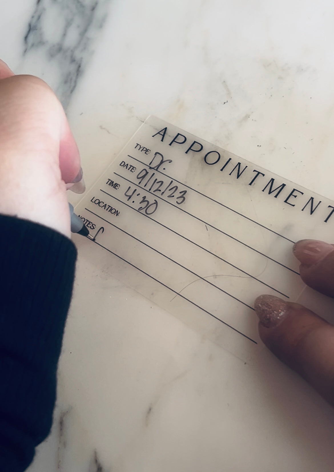 Reusable Appointment Card