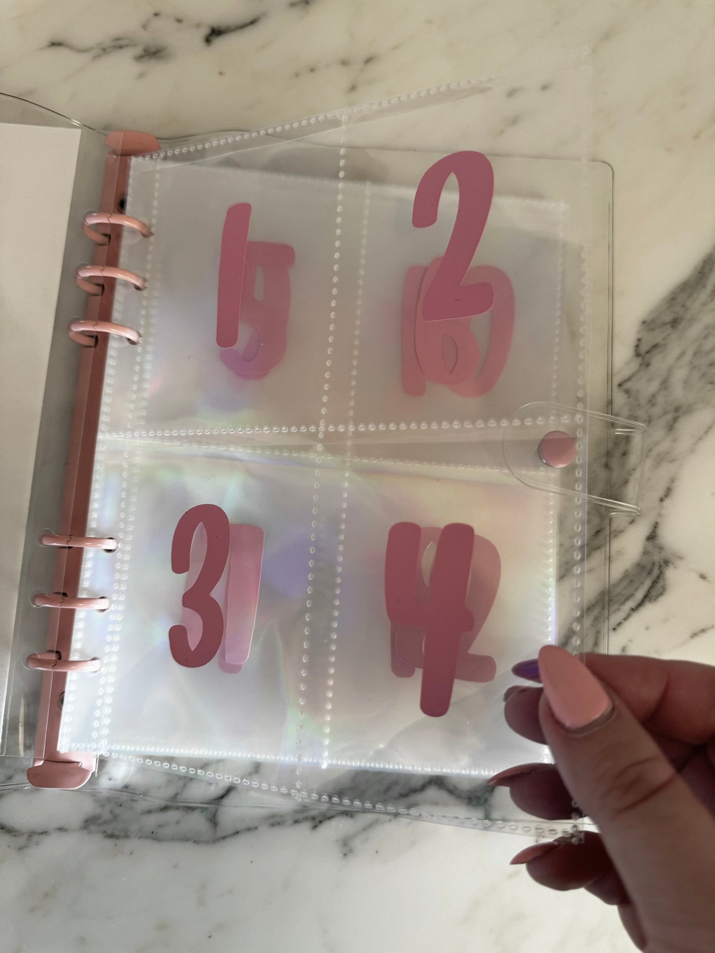 Holographic 100 challenge savings binder A5