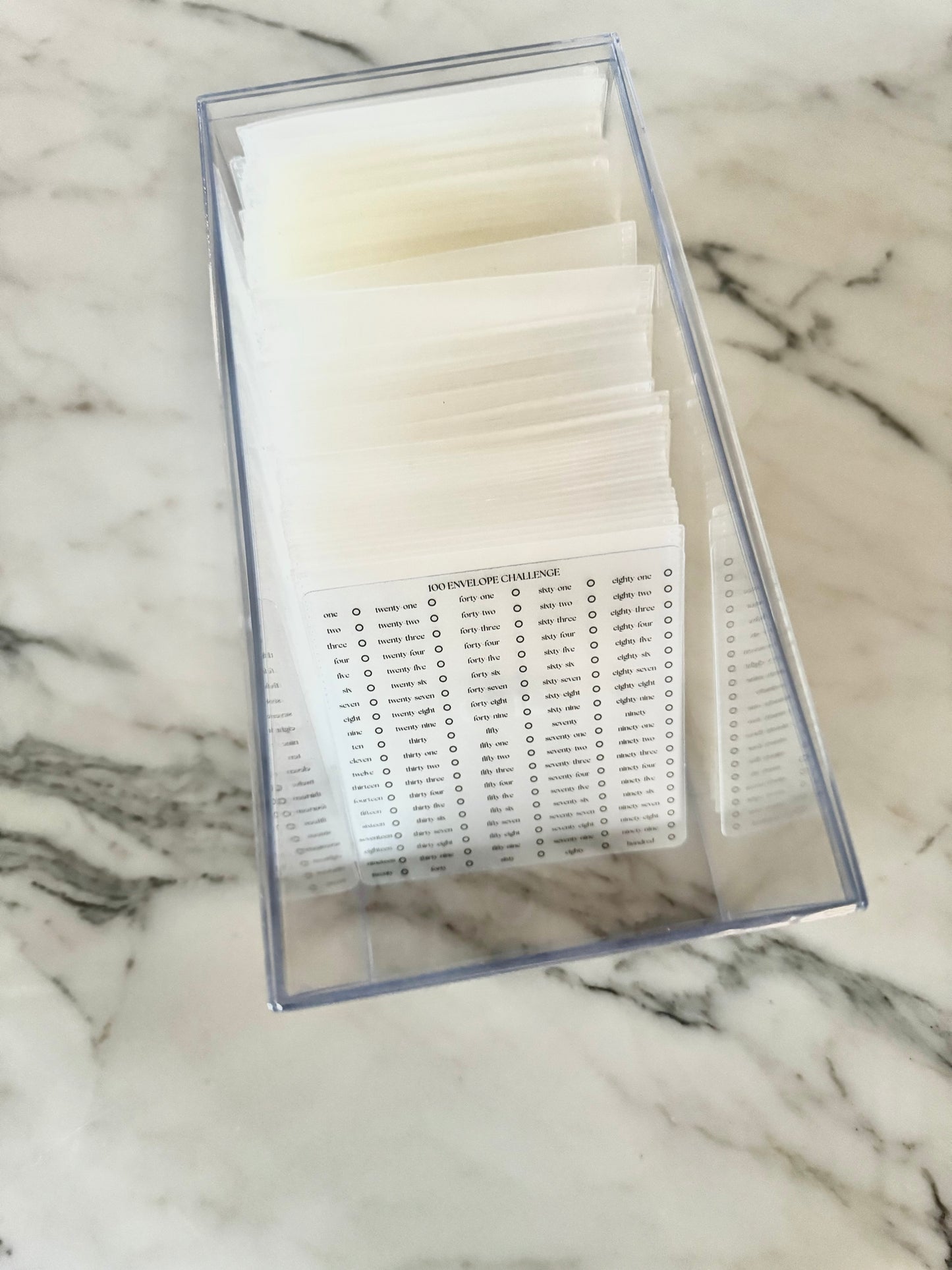 100 Envelope Acrylic Savings Box