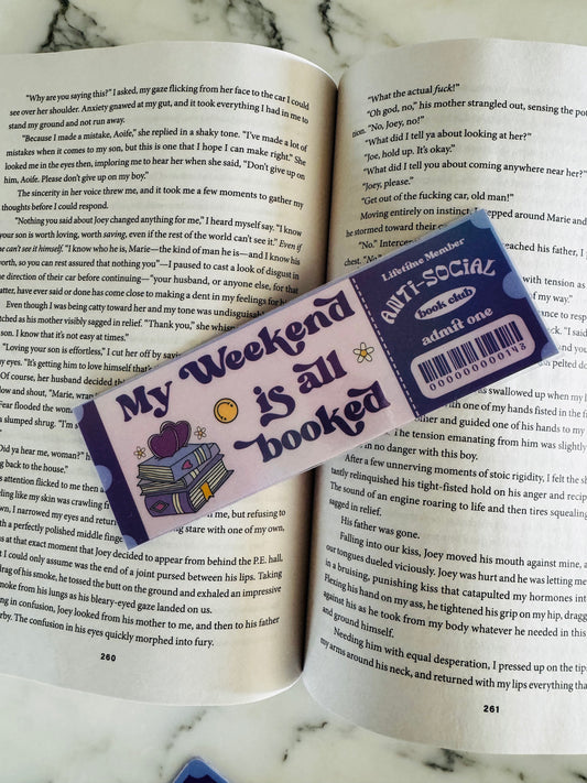 my weekend is booked Bookmark
