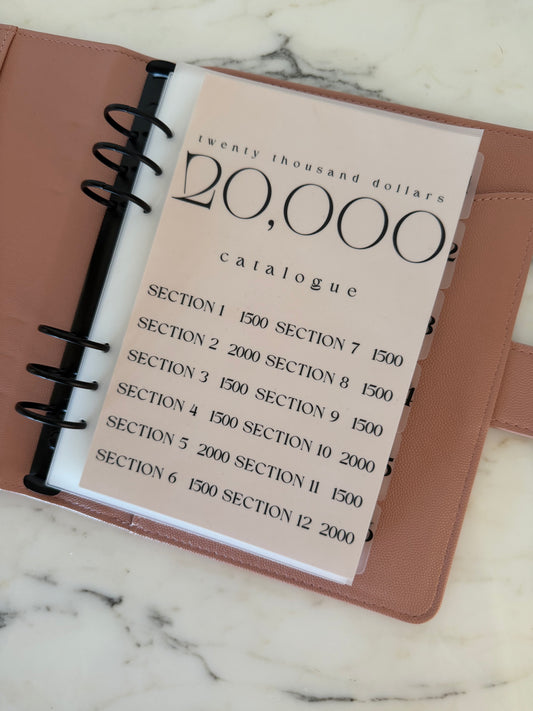 20k A5 savings binder