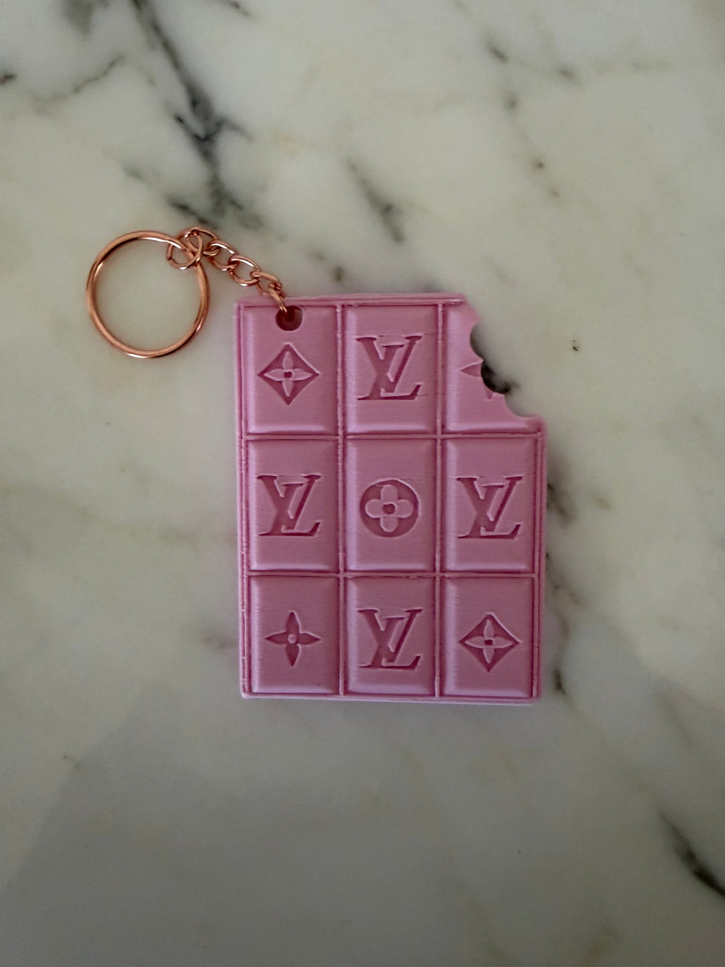 lv chocolate bar keychain