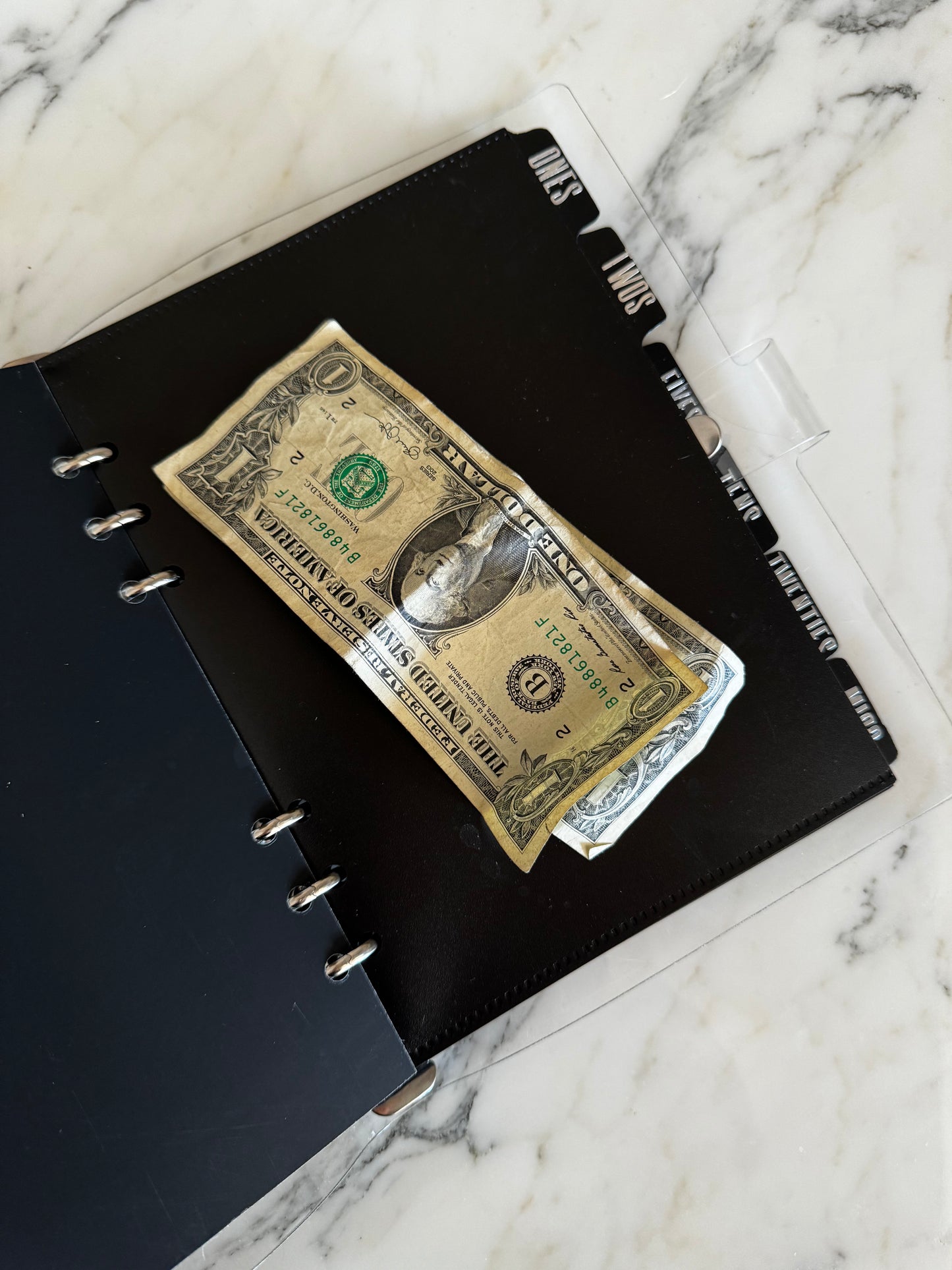 Wallet cleanout savings binder